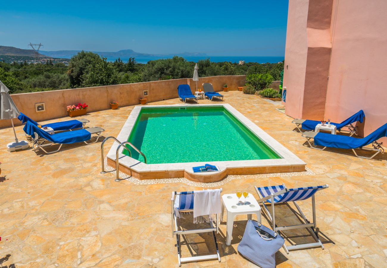 Villa in Prines - Private villa with unique panoramic sea views, pool, bbq, 3km to the beach!