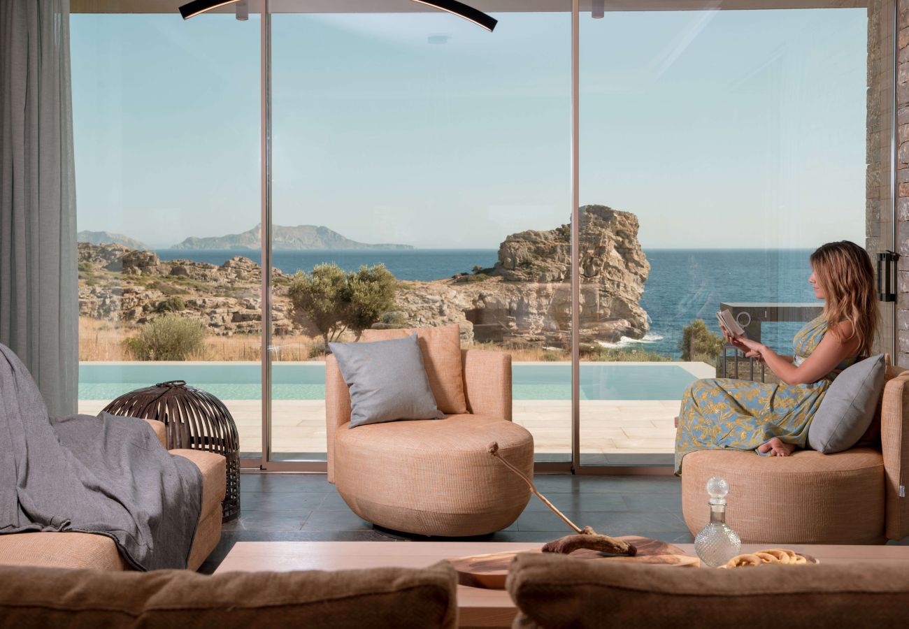 Villa in Rethymno - SeaCrete villa, heated pool, hamam and private beach!