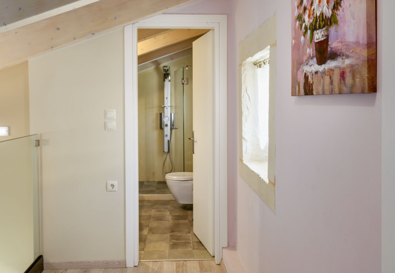 Villa in Asteri village - Stonebuilt Fortress with Pool & Sunset Seaviews