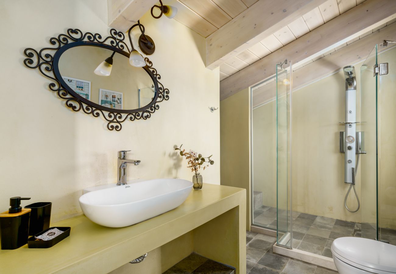 Villa in Asteri village - Stonebuilt Fortress with Pool & Sunset Seaviews