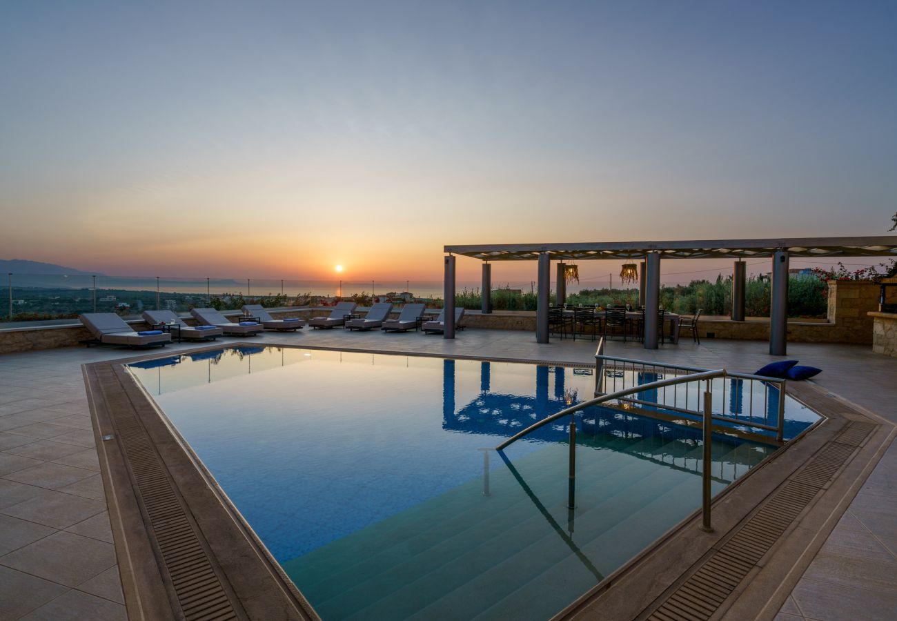 Villa in Asteri village - Stonebuilt Fortress with Pool & Sunset Seaviews