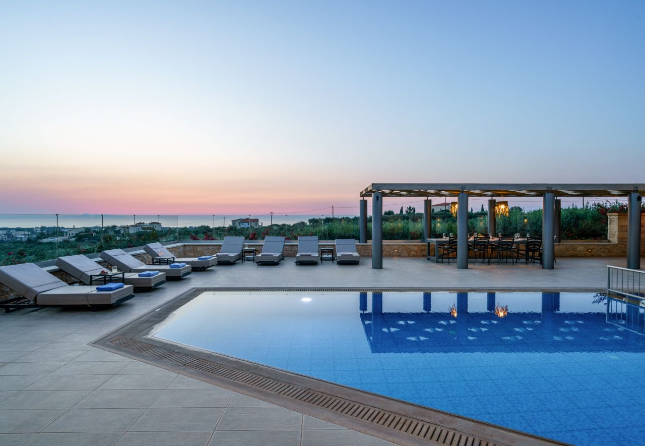 Villa in Asteri village - Stonebuilt Fortress with Pool & Sunset Seaviews