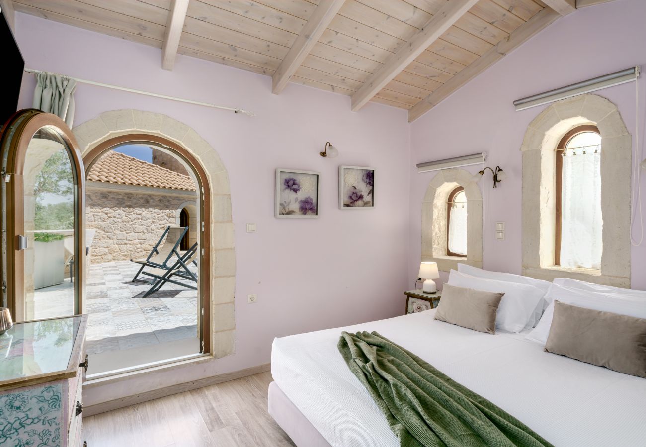 Villa in Asteri village - Stonebuilt Fortress with Pool & Sunset Seaviews