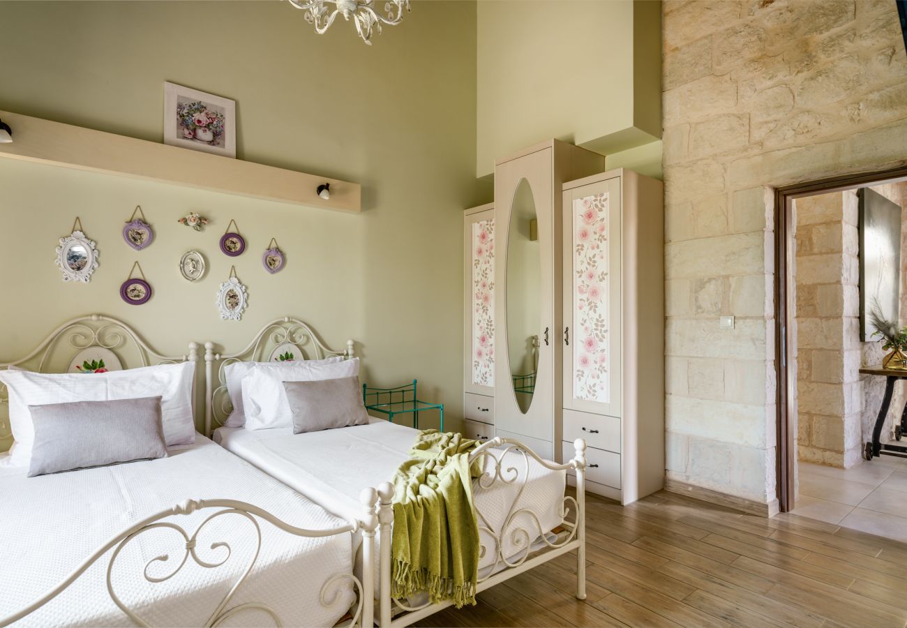 Villa in Asteri village - Stonebuilt Fortress with Pool & Sunset Seaviews