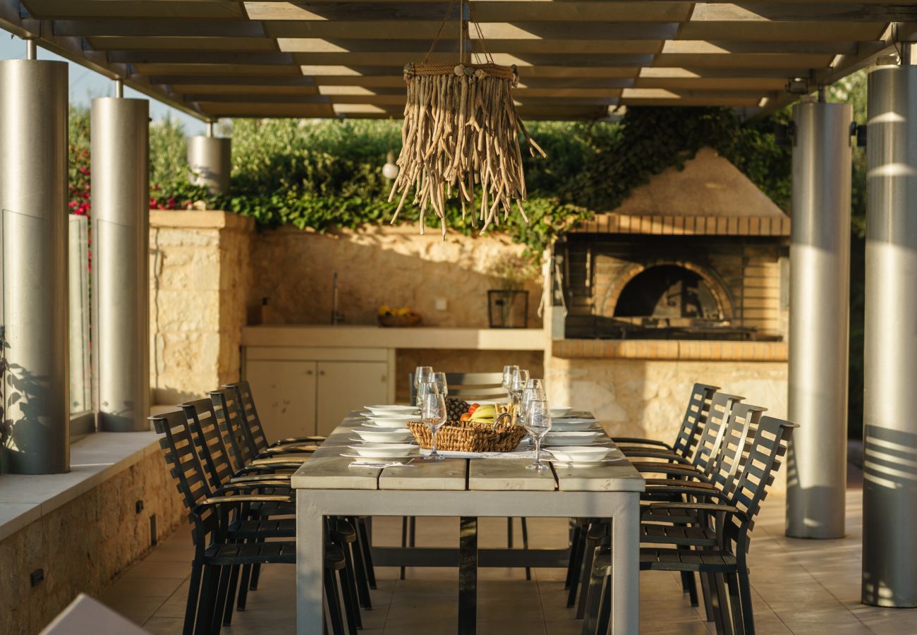 Villa in Asteri village - Stonebuilt Fortress with Pool & Sunset Seaviews
