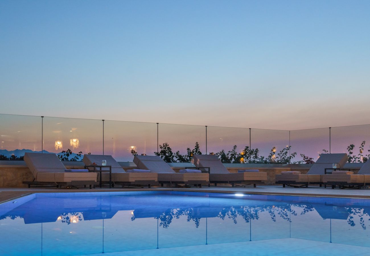 Villa in Asteri village - Stonebuilt Fortress with Pool & Sunset Seaviews