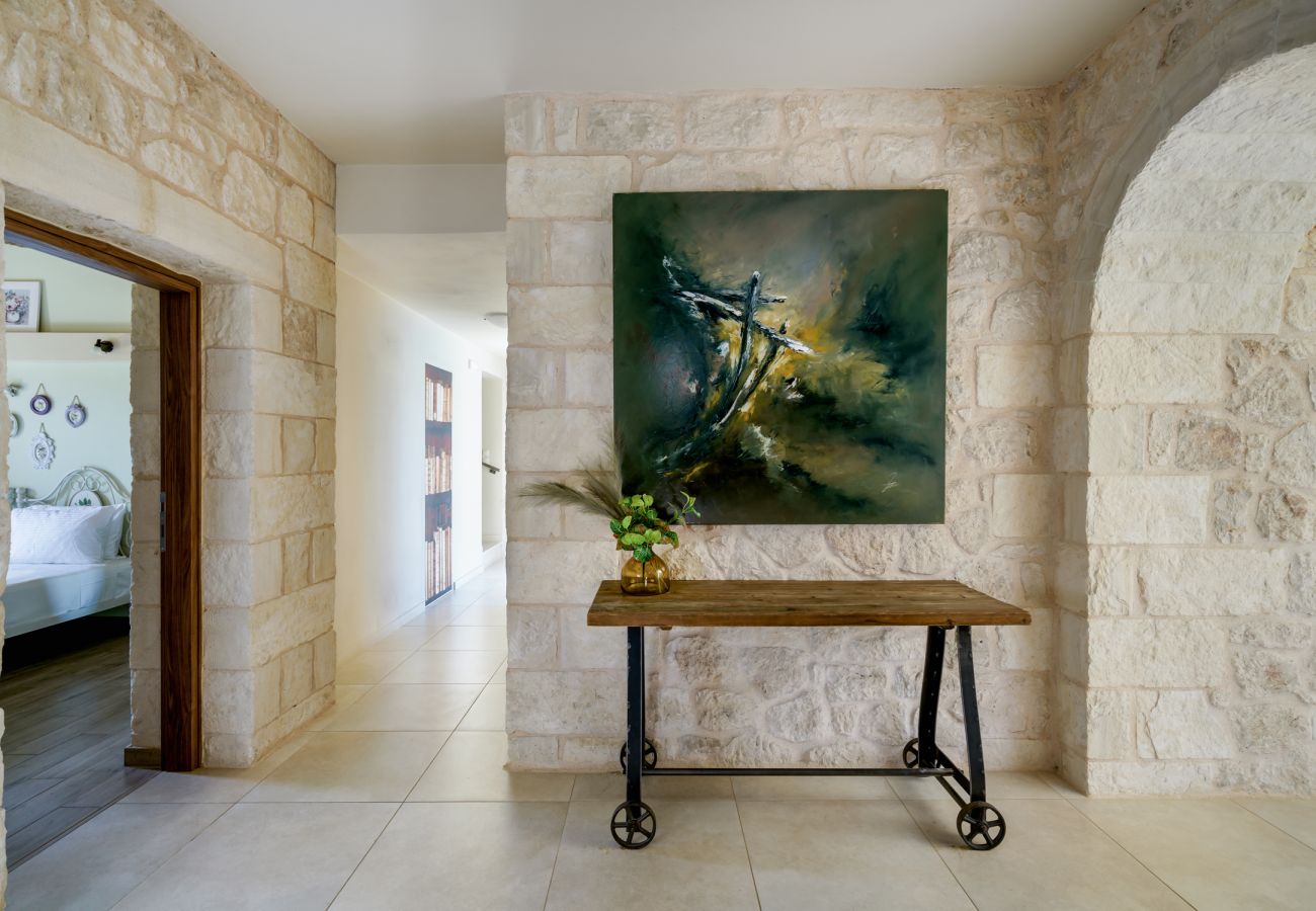 Villa in Asteri village - Stonebuilt Fortress with Pool & Sunset Seaviews