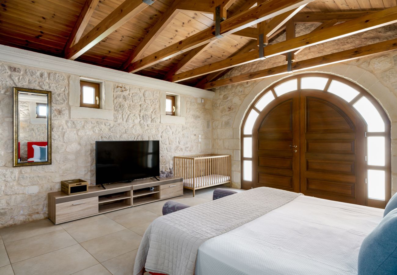 Villa in Asteri village - Stonebuilt Fortress with Pool & Sunset Seaviews