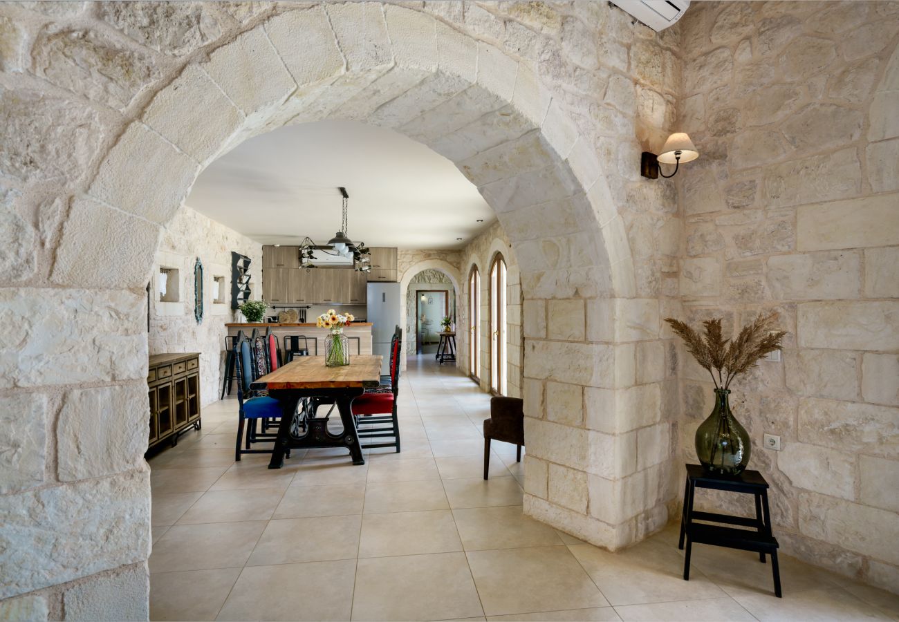 Villa in Asteri village - Stonebuilt Fortress with Pool & Sunset Seaviews