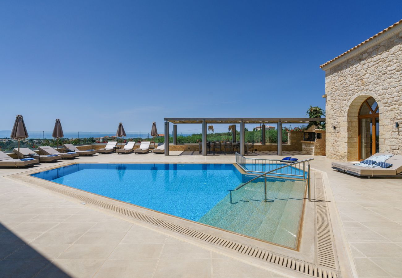 Villa in Asteri village - Stonebuilt Fortress with Pool & Sunset Seaviews