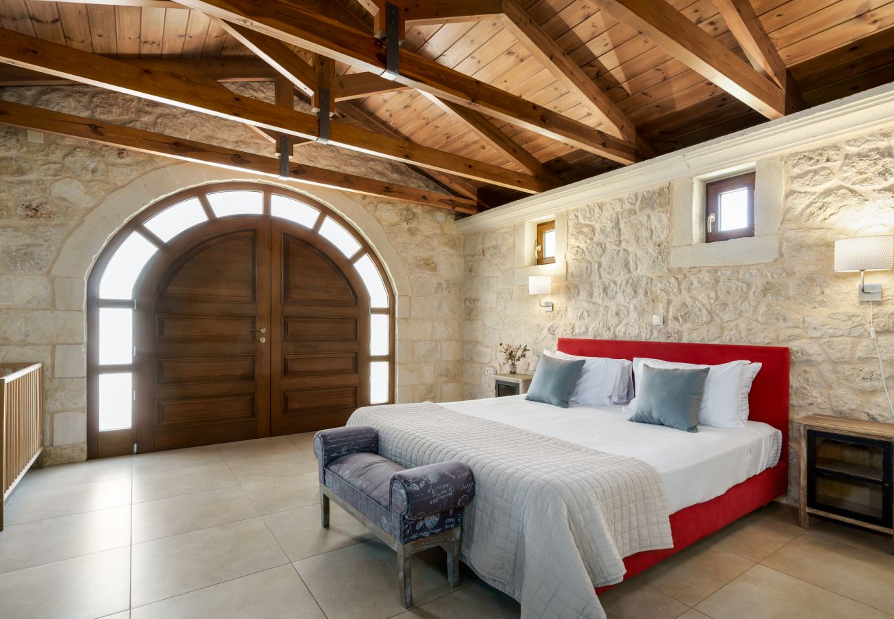 Villa in Asteri village - Stonebuilt Fortress with Pool & Sunset Seaviews