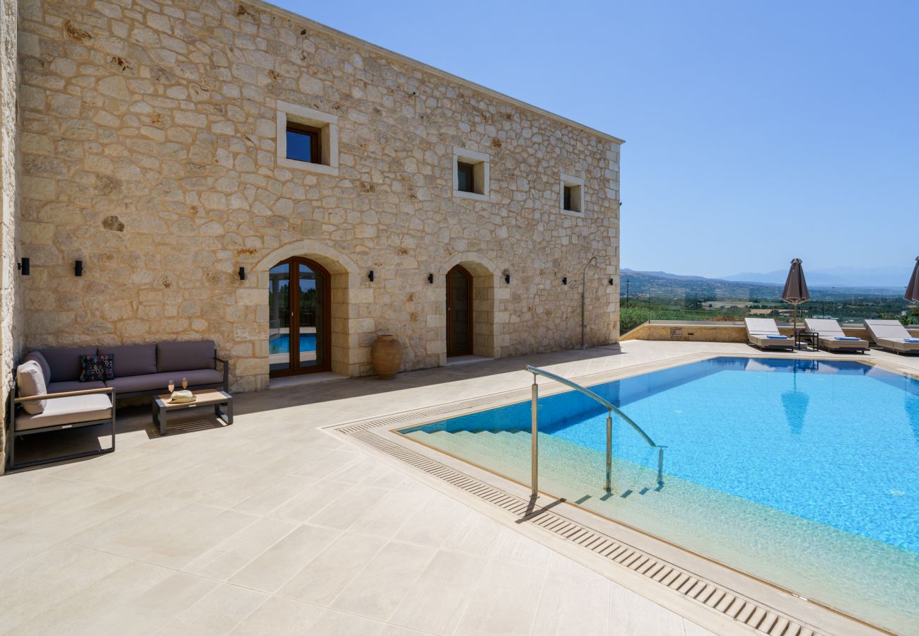Villa in Asteri village - Stonebuilt Fortress with Pool & Sunset Seaviews