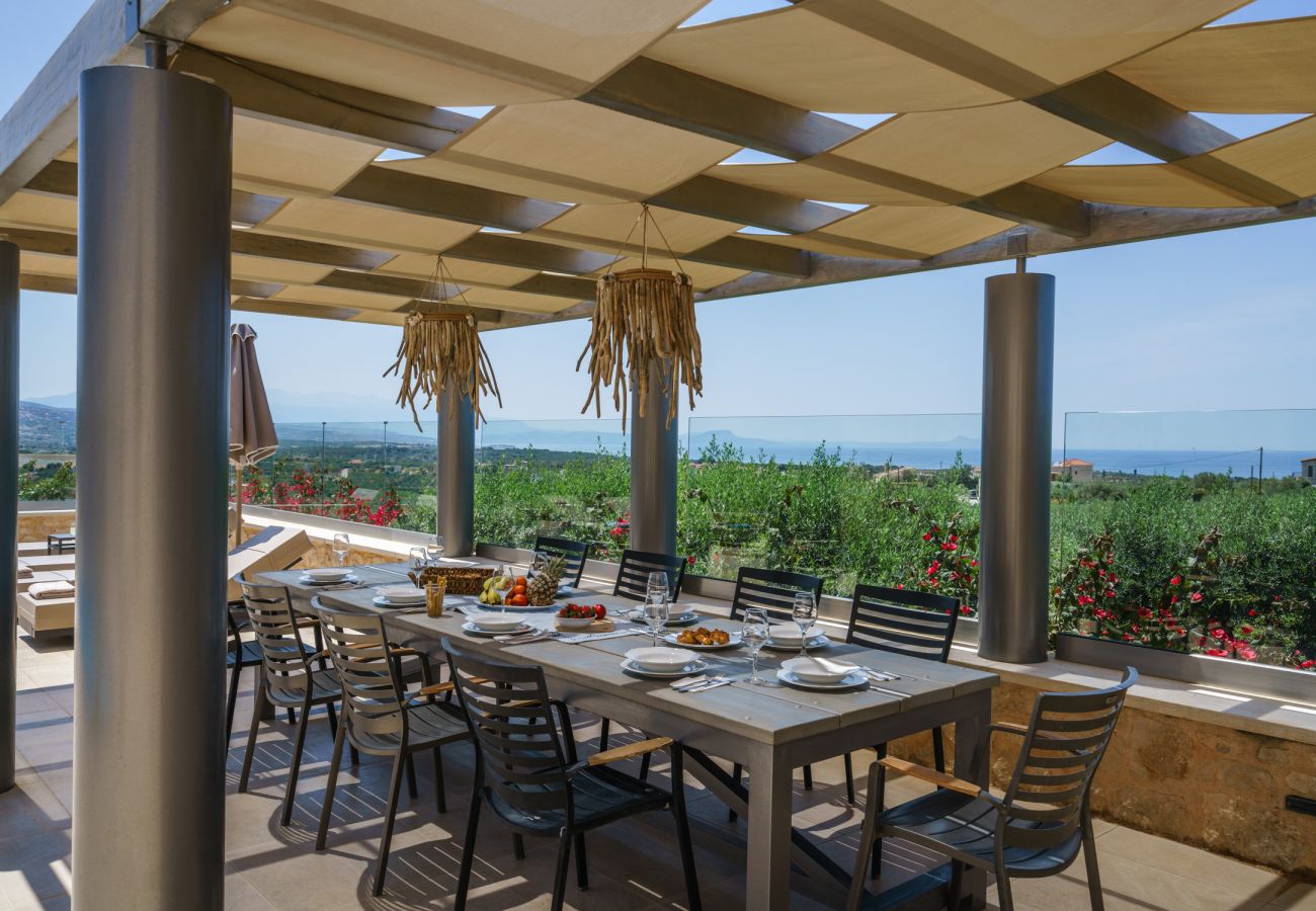 Villa in Asteri village - Stonebuilt Fortress with Pool & Sunset Seaviews