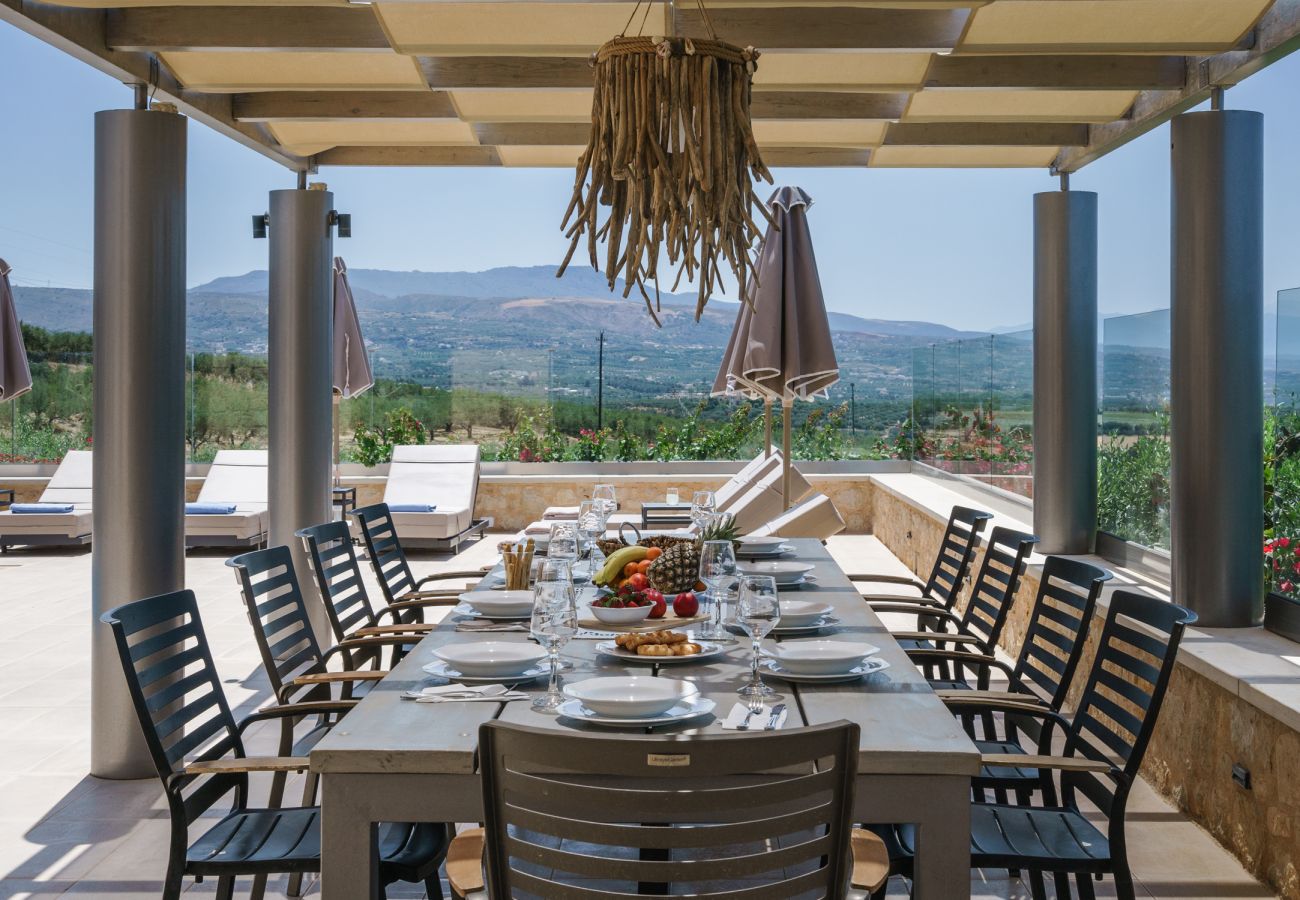 Villa in Asteri village - Stonebuilt Fortress with Pool & Sunset Seaviews