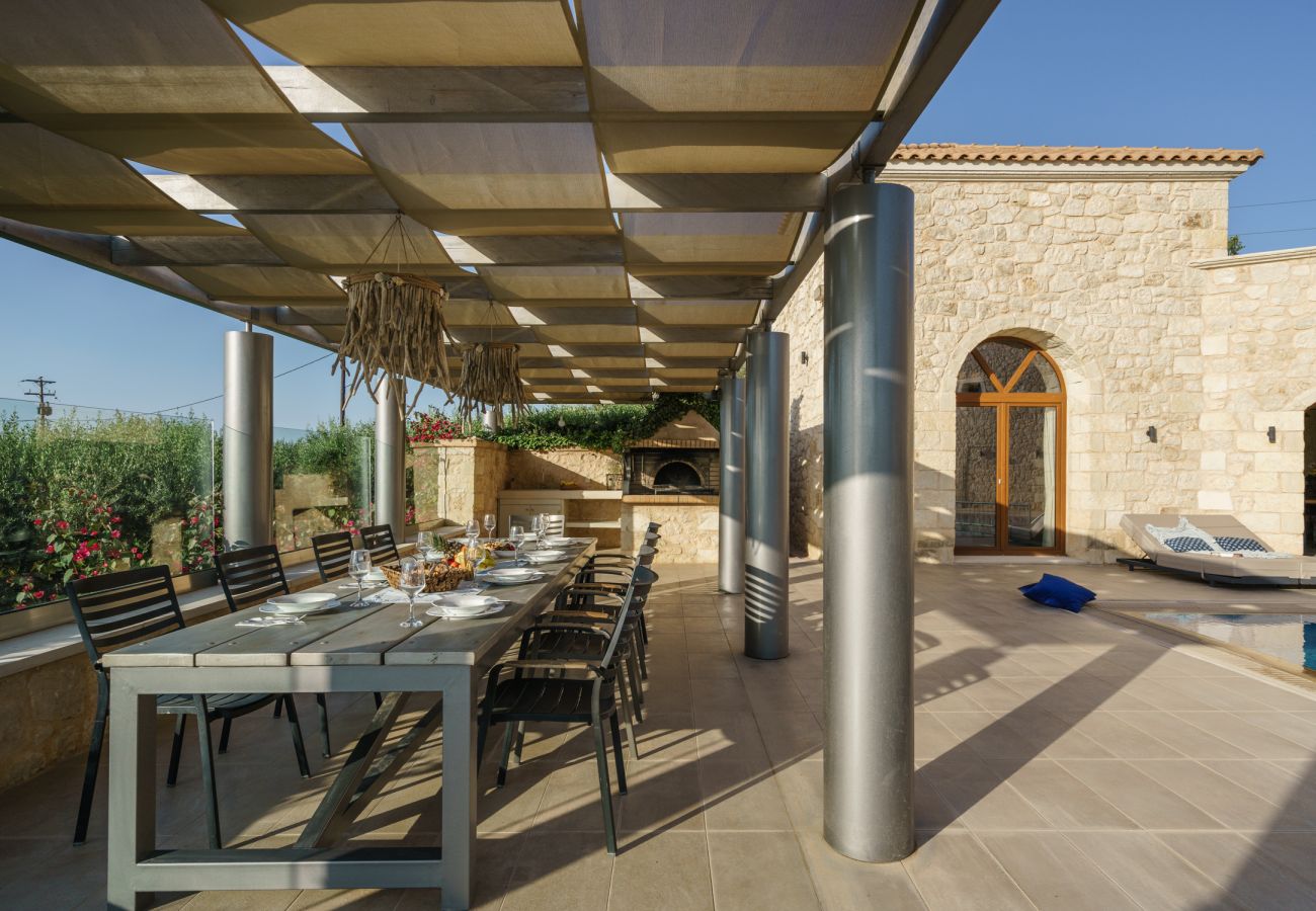 Villa in Asteri village - Stonebuilt Fortress with Pool & Sunset Seaviews
