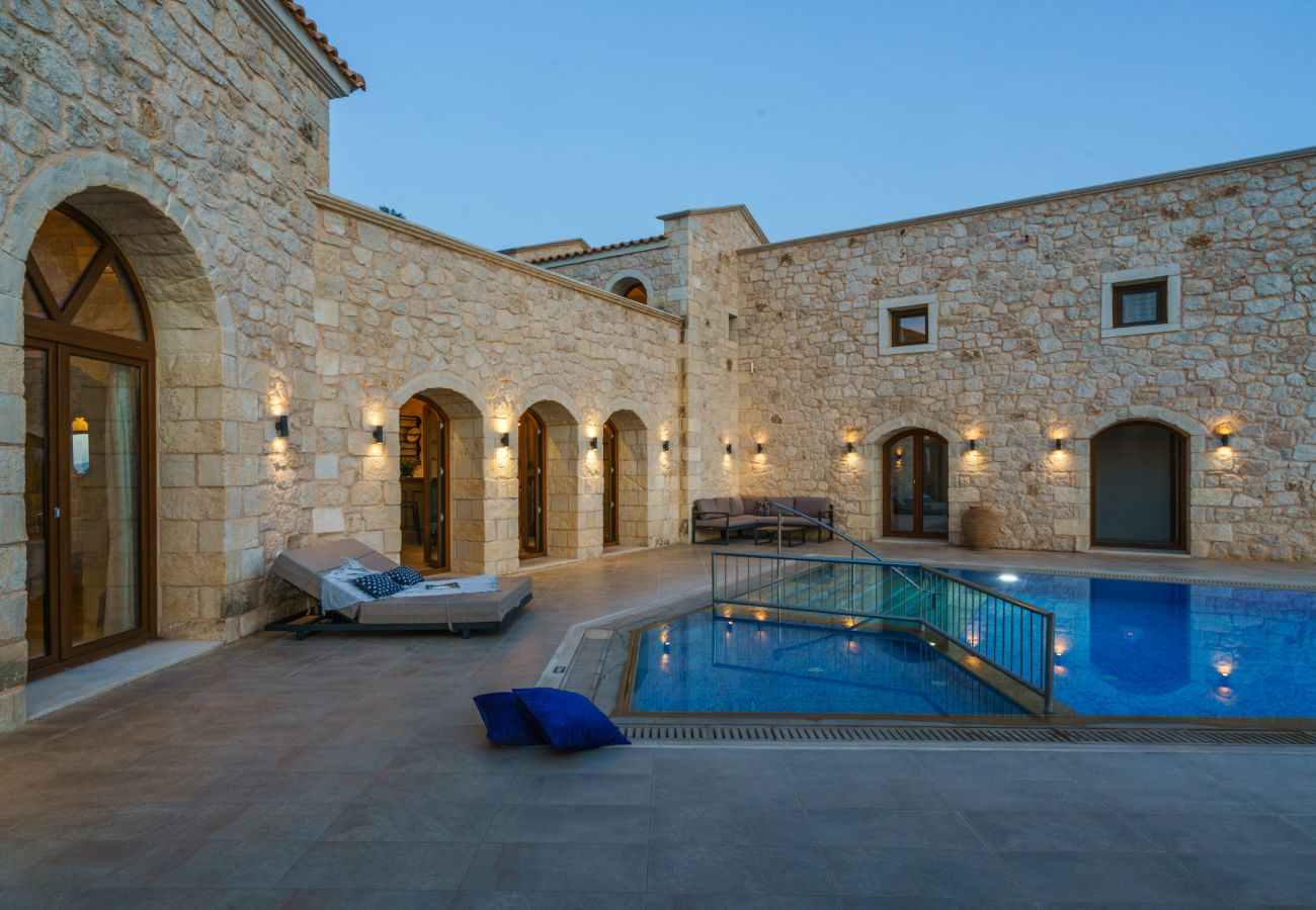 Villa in Asteri village - Stonebuilt Fortress with Pool & Sunset Seaviews