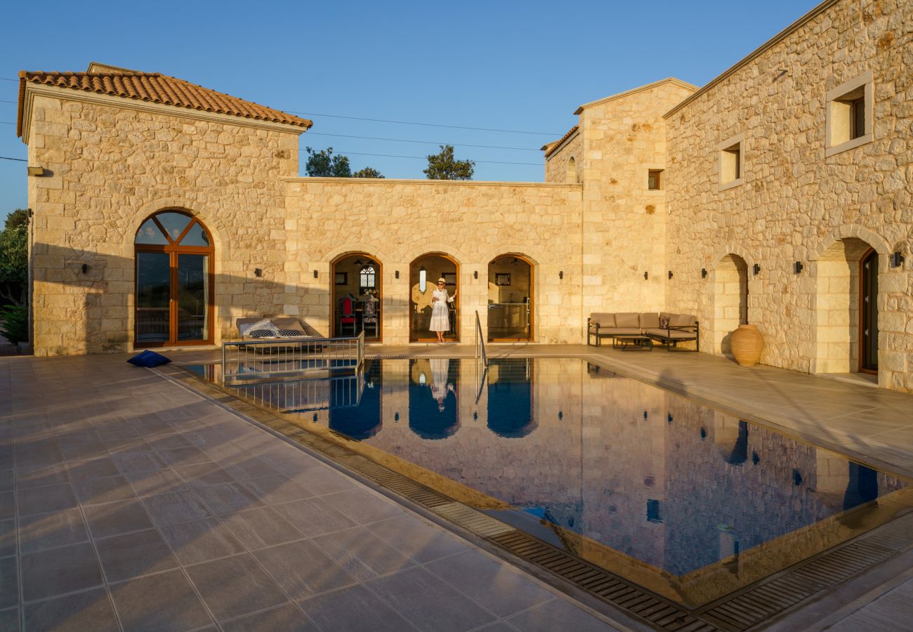 Villa in Asteri village - Stonebuilt Fortress with Pool & Sunset Seaviews
