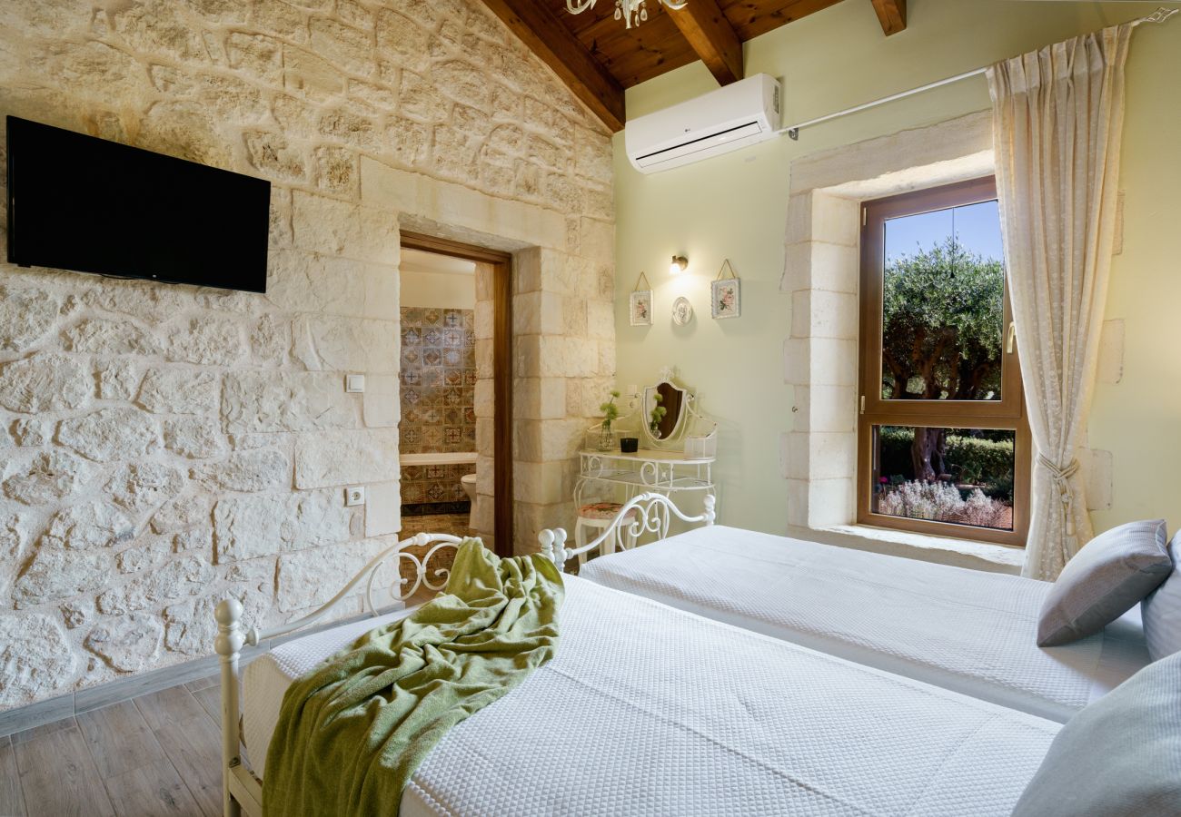 Villa in Asteri village - Stonebuilt Fortress with Pool & Sunset Seaviews