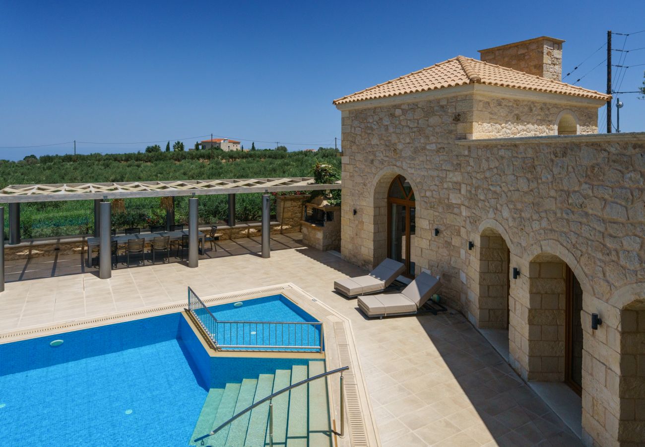 Villa in Asteri village - Stonebuilt Fortress with Pool & Sunset Seaviews