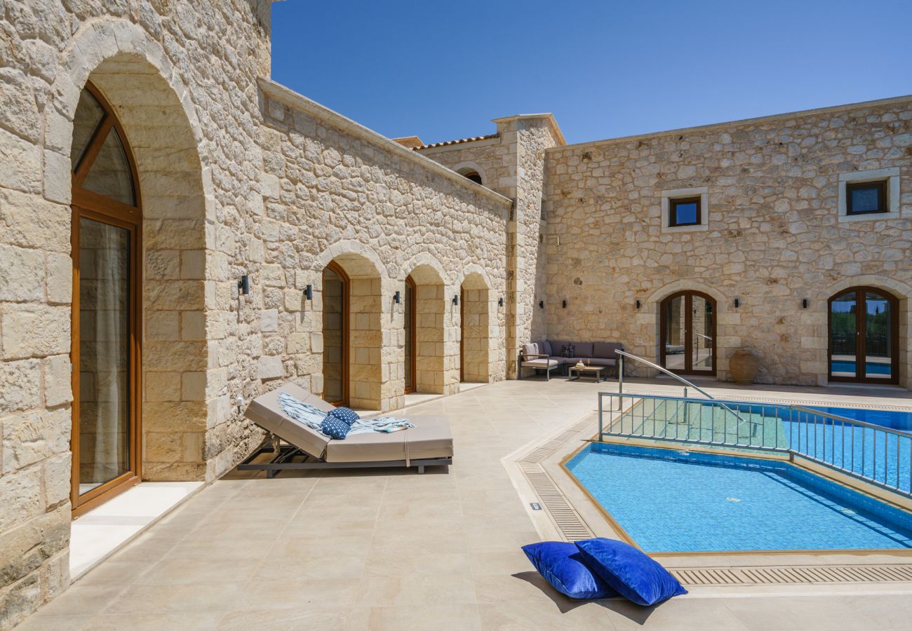Villa in Asteri village - Stonebuilt Fortress with Pool & Sunset Seaviews