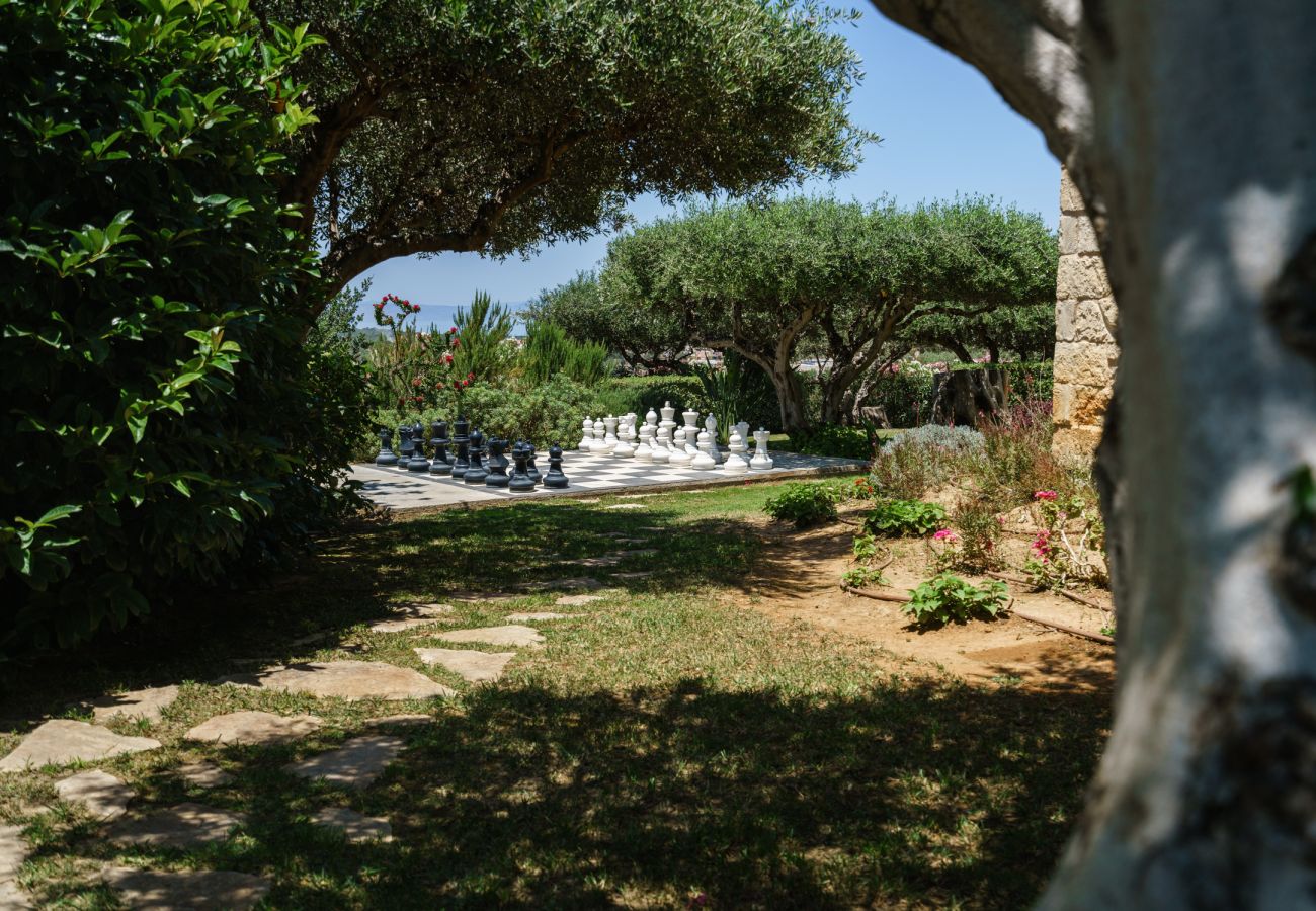 Villa in Asteri village - Stonebuilt Fortress with Pool & Sunset Seaviews