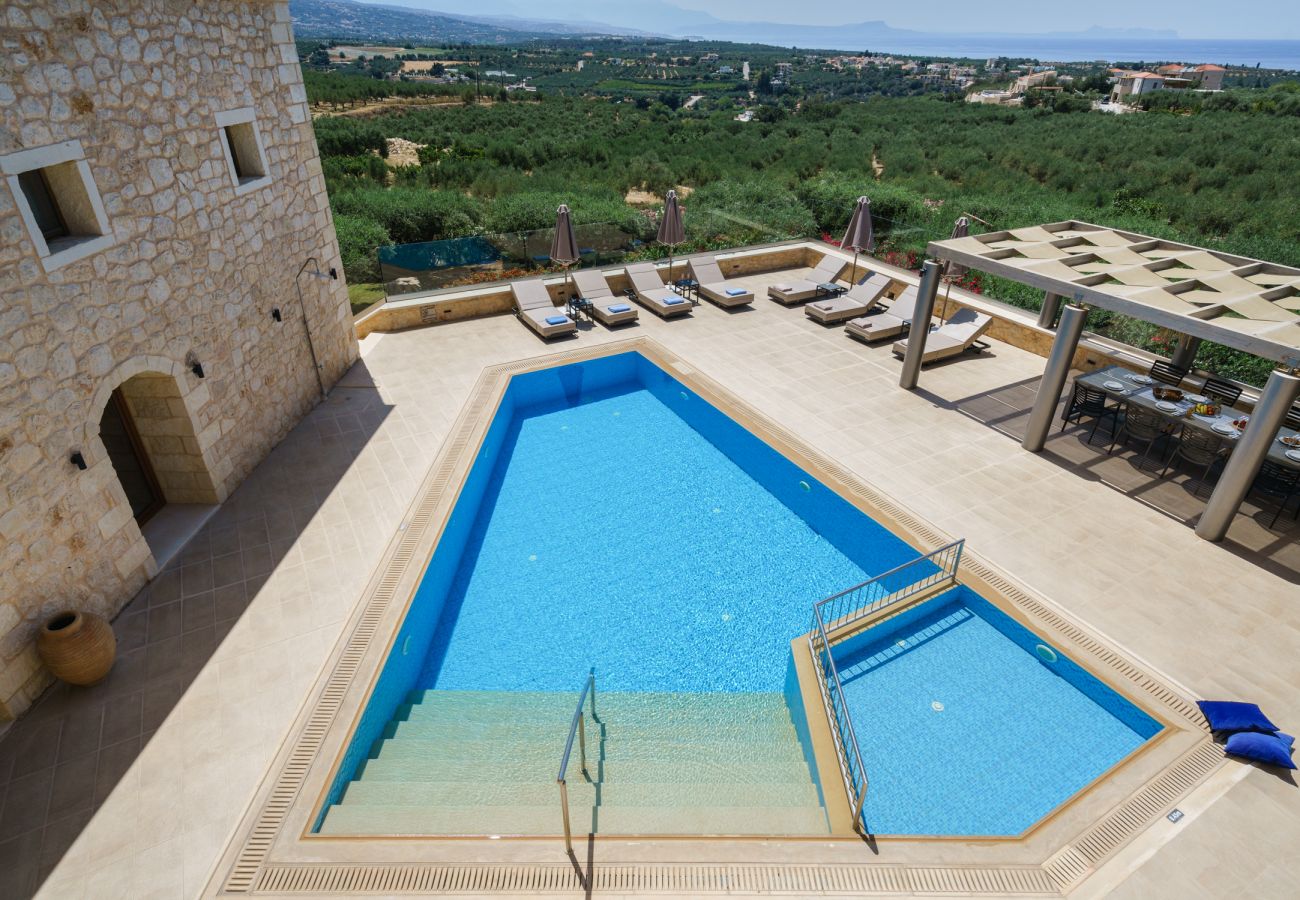 Villa in Asteri village - Stonebuilt Fortress with Pool & Sunset Seaviews