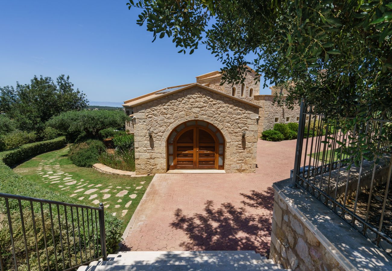 Villa in Asteri village - Stonebuilt Fortress with Pool & Sunset Seaviews