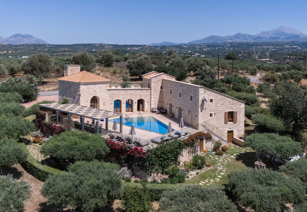 Villa in Asteri village - Stonebuilt Fortress with Pool & Sunset Seaviews