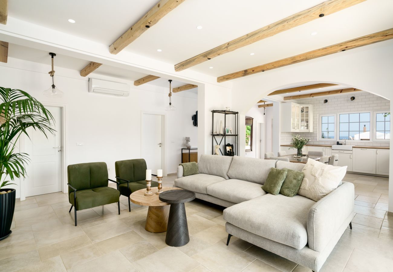 Villa in Dramia - Yammas Stone Villa | Private Pool, 5BR, Boho Style