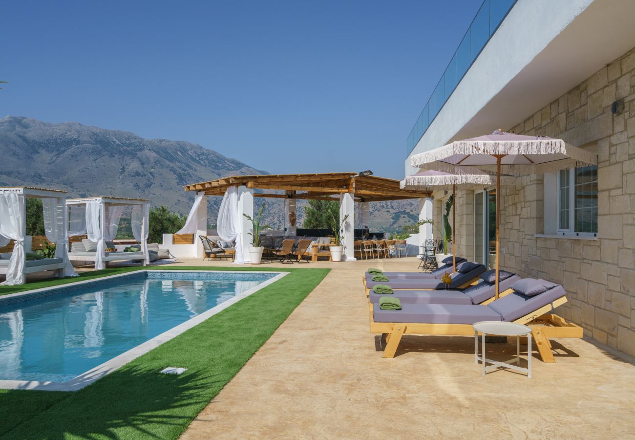 Villa in Dramia - Yammas Stone Villa | Private Pool, 5BR, Boho Style