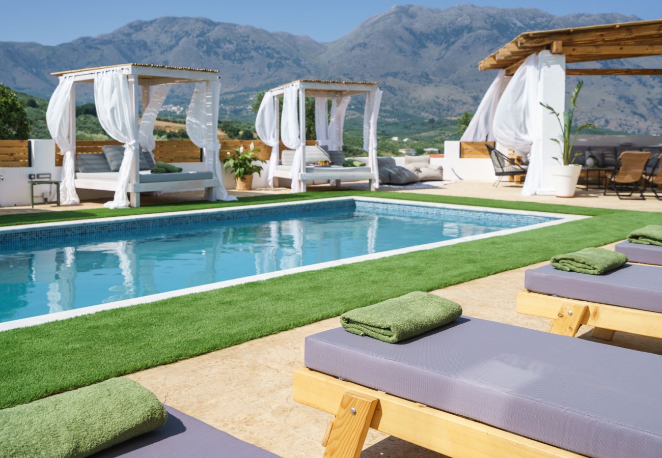 Villa in Dramia - Yammas Stone Villa | Private Pool, 5BR, Boho Style