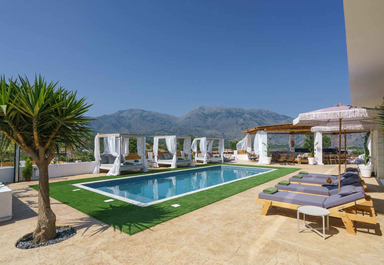 Private swimming pool with unique mountain views.