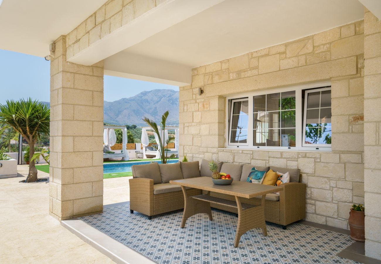 Villa in Dramia - Yammas Stone Villa | Private Pool, 5BR, Boho Style