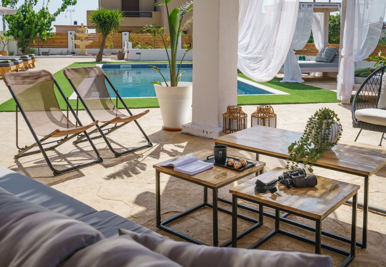 Villa in Dramia - Yammas Stone Villa | Private Pool, 5BR, Boho Style