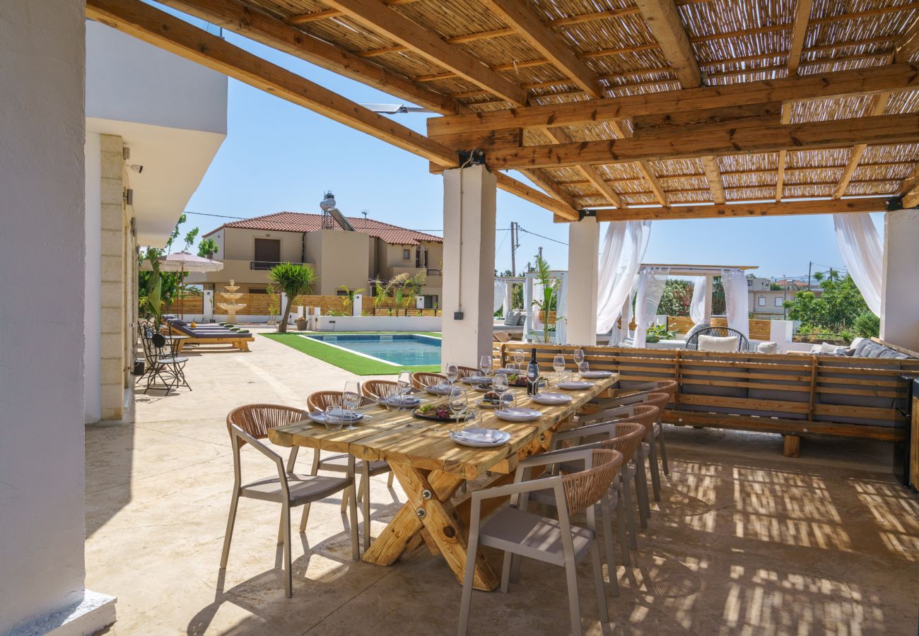 Villa in Dramia - Yammas Stone Villa | Private Pool, 5BR, Boho Style