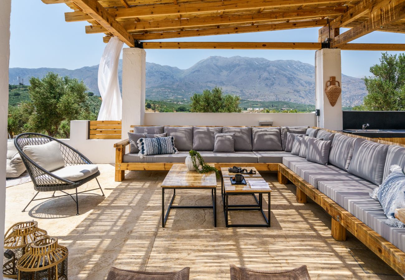 Villa in Dramia - Yammas Stone Villa | Private Pool, 5BR, Boho Style