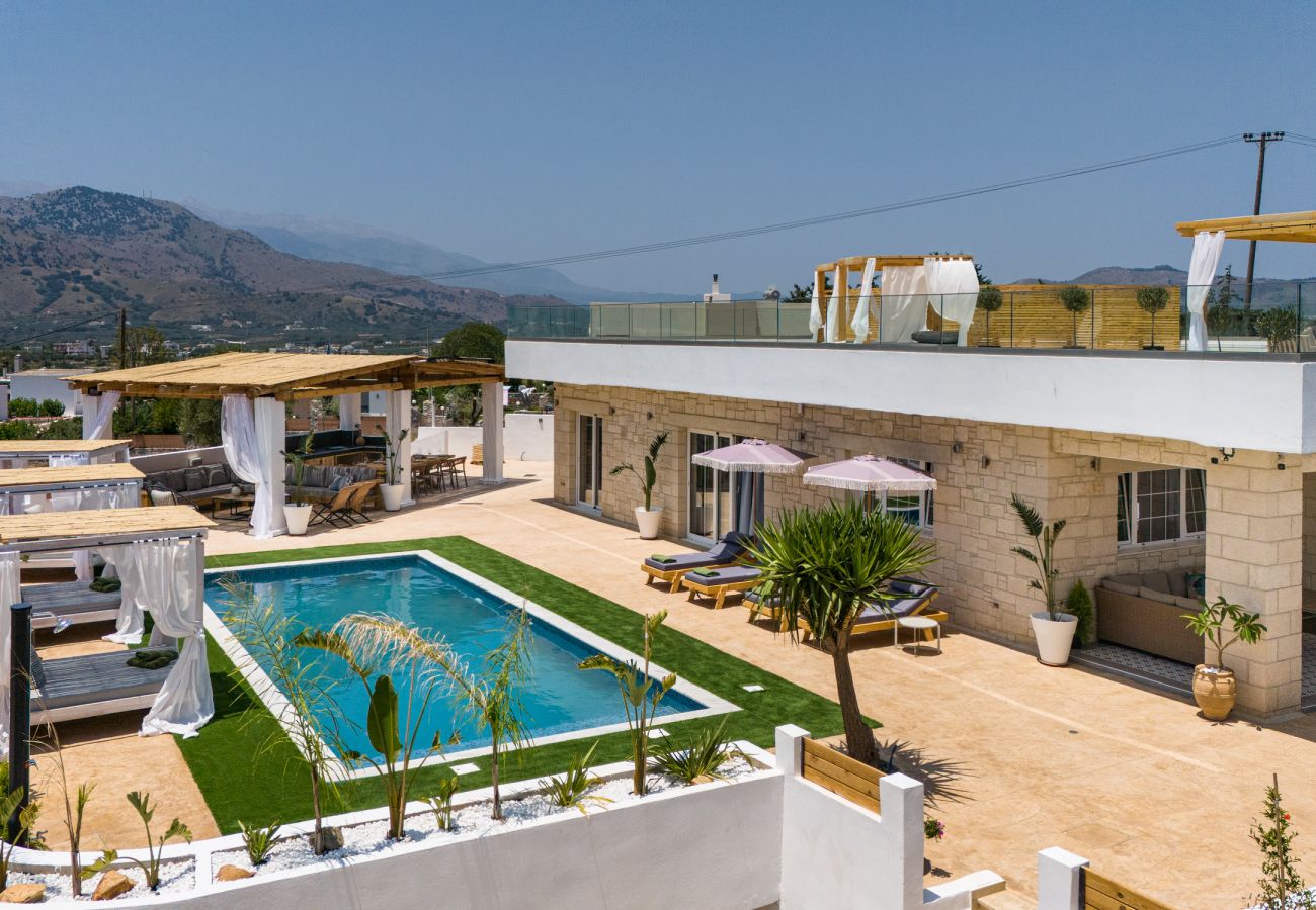 Villa in Dramia - Yammas Stone Villa | Private Pool, 5BR, Boho Style