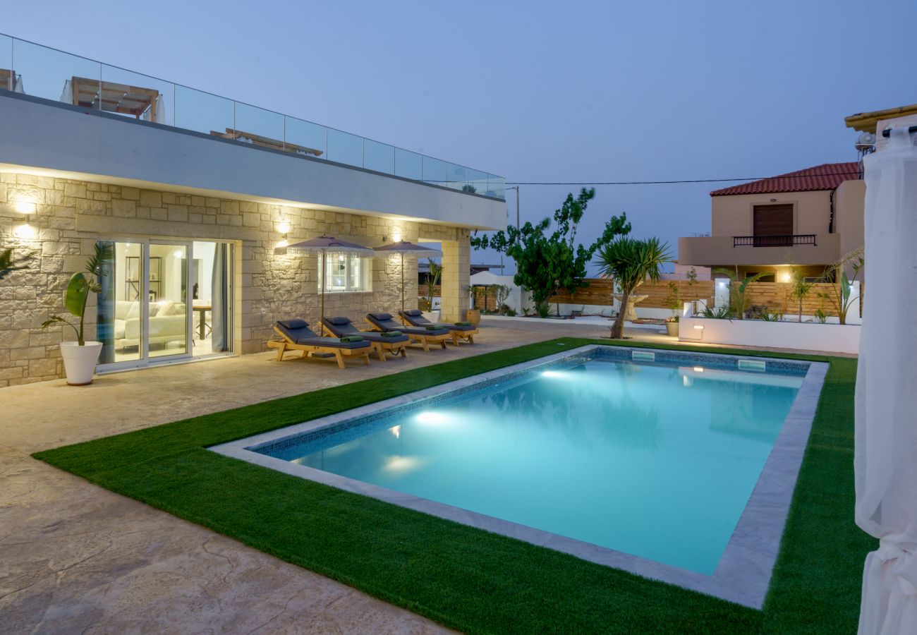 Villa in Dramia - Yammas Stone Villa | Private Pool, 5BR, Boho Style