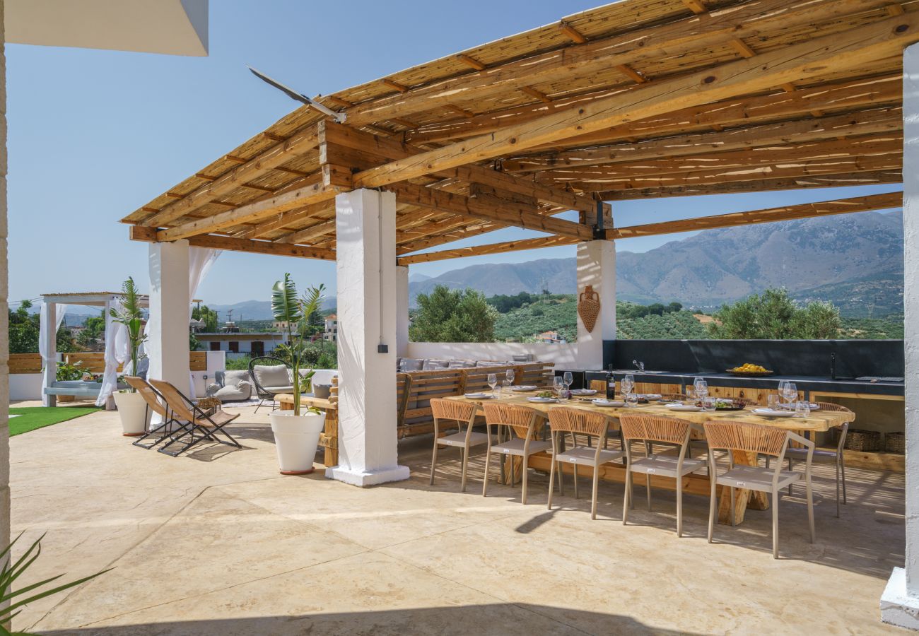 Villa in Dramia - Yammas Stone Villa | Private Pool, 5BR, Boho Style