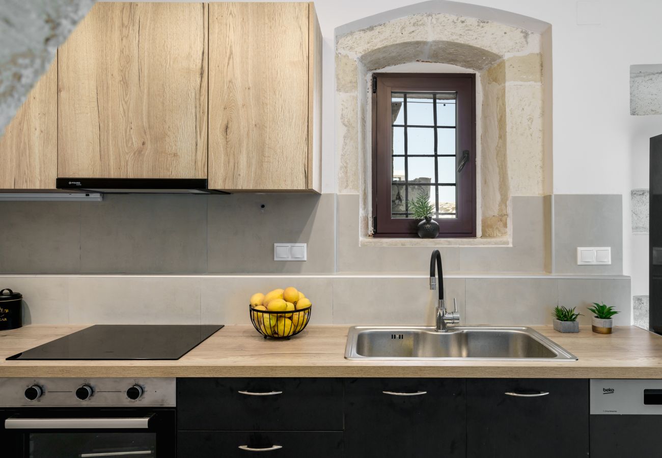 Villa in Kato Poros - Villa Angelo | Bohemian Stone Escape with Pool near Rethymno