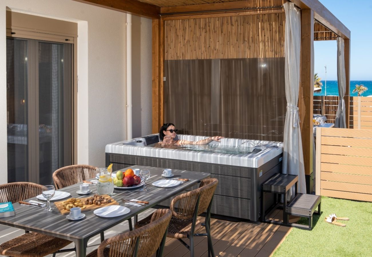 Apartment in Rethymno Town - Solaya II – 1-Bedroom Contemporary Coastal Suite with Outdoor Hot Tub