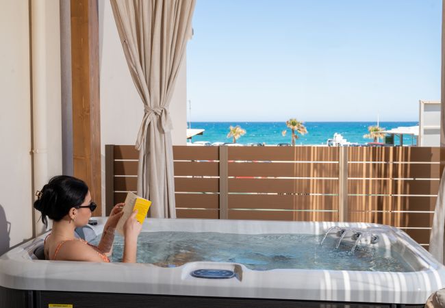Apartment in Rethymno Town - 1-Bedroom Beachfront Urban Retreat with Outdoor Hot Tub
