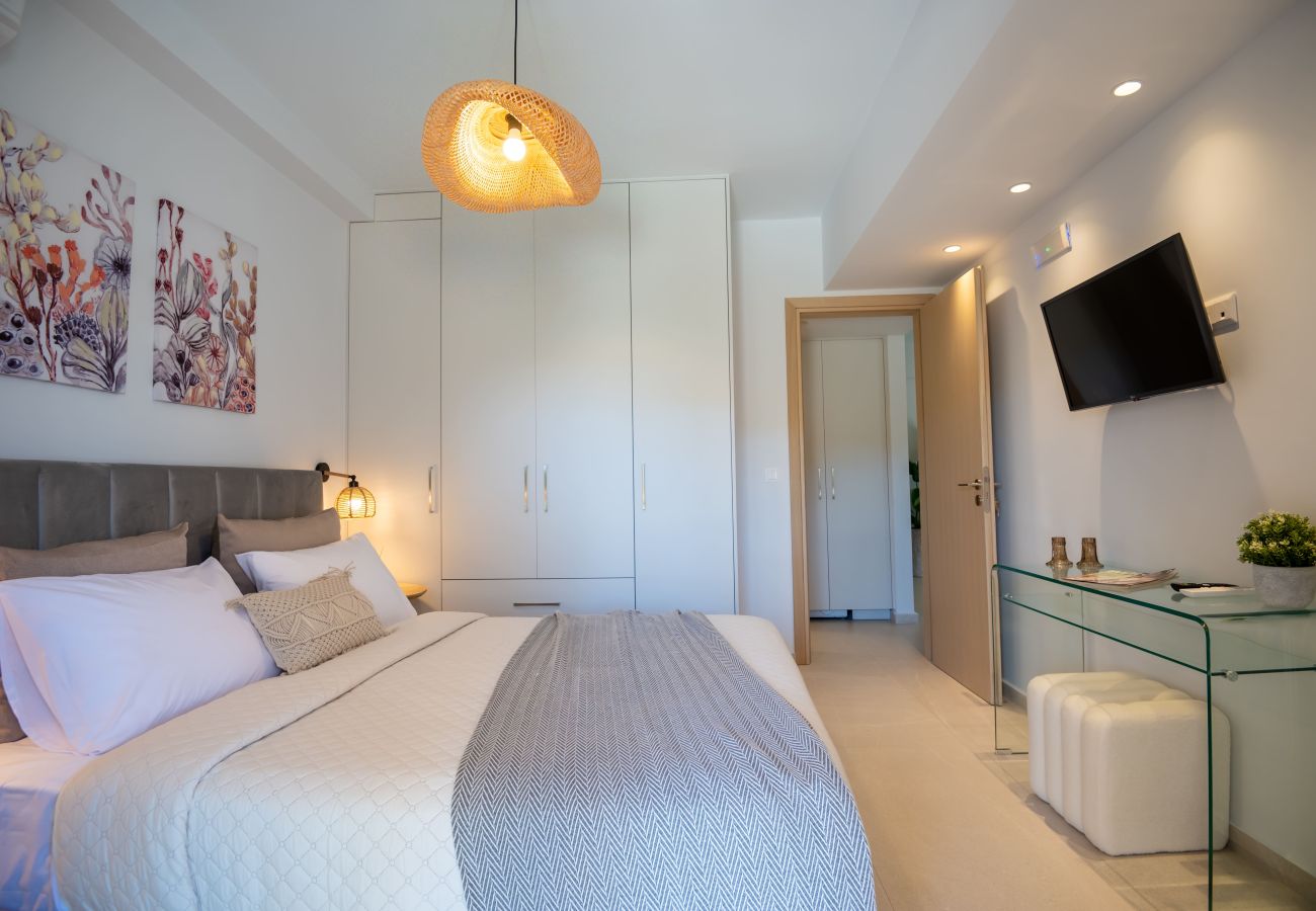 Apartment in Rethymno Town - 1-Bedroom Beachfront Urban Retreat with Outdoor Hot Tub