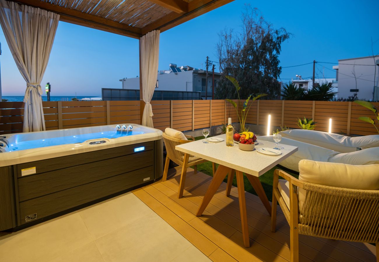 Apartment in Rethymno Town - 1-Bedroom Beachfront Urban Retreat with Outdoor Hot Tub