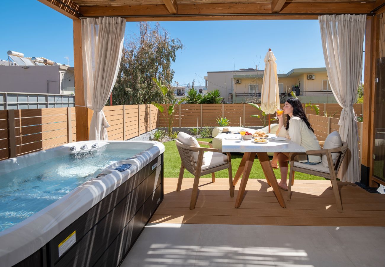 Apartment in Rethymno Town - 1-Bedroom Beachfront Urban Retreat with Outdoor Hot Tub